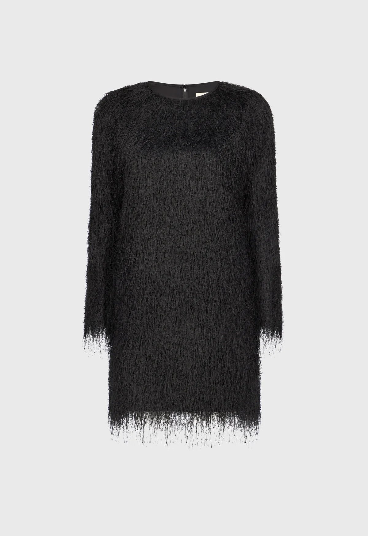 TINA Fringed fabric dress