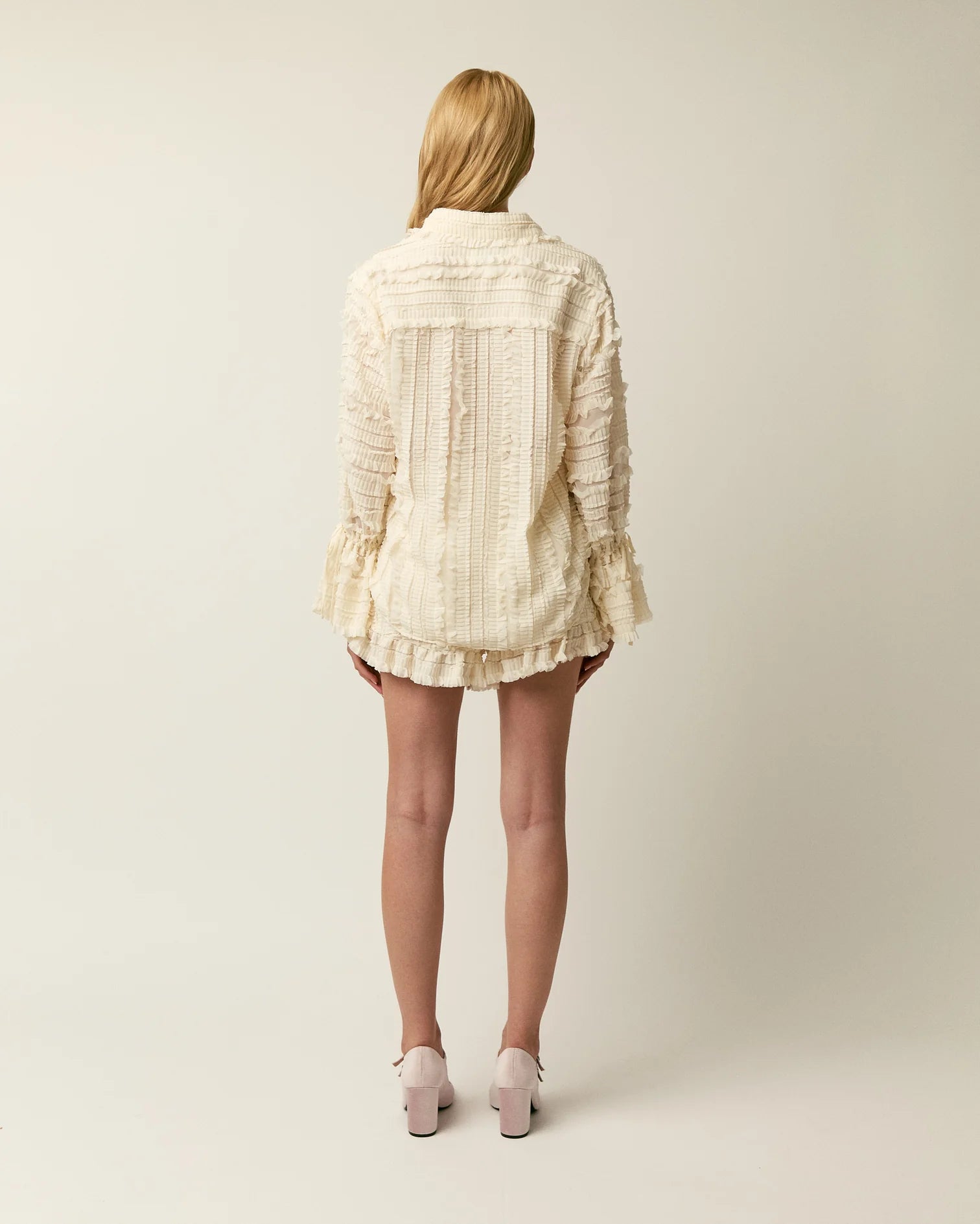 Clayre pleated blouse in cream