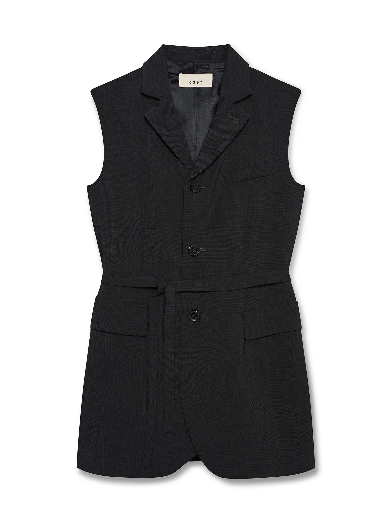 Sleeveless Blazer Charcoal