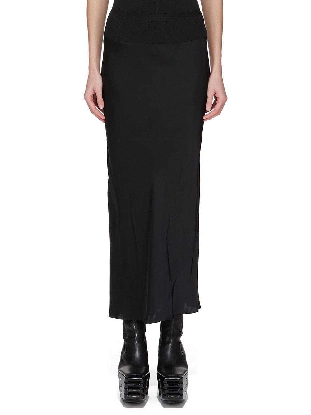 Calf Bias Skirt - Black