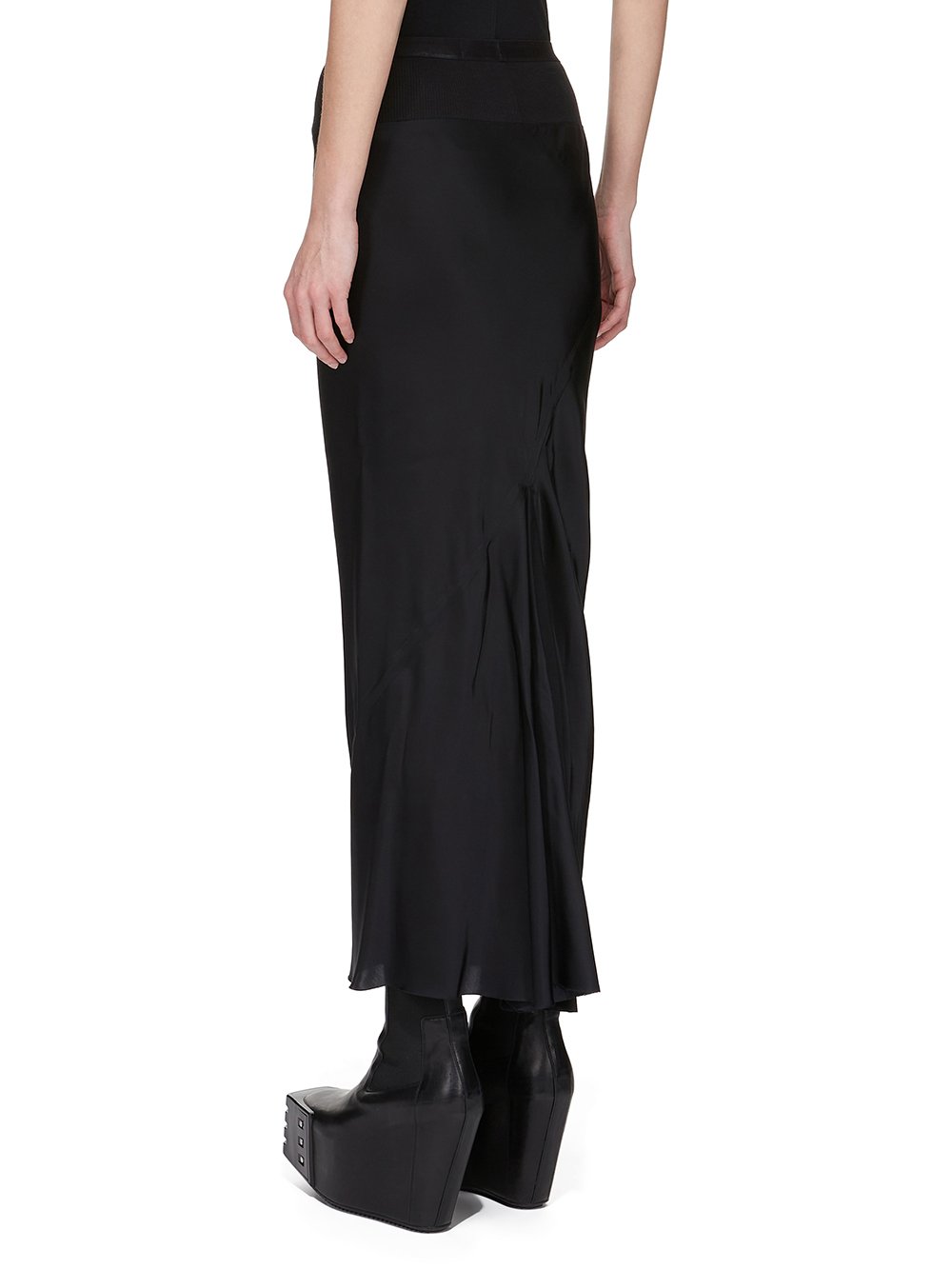 Calf Bias Skirt - Black