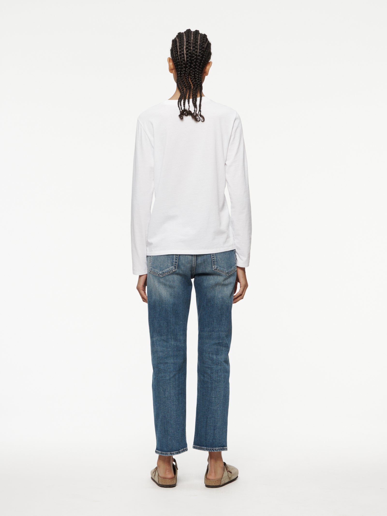 L/S Mini Boy Tee in White