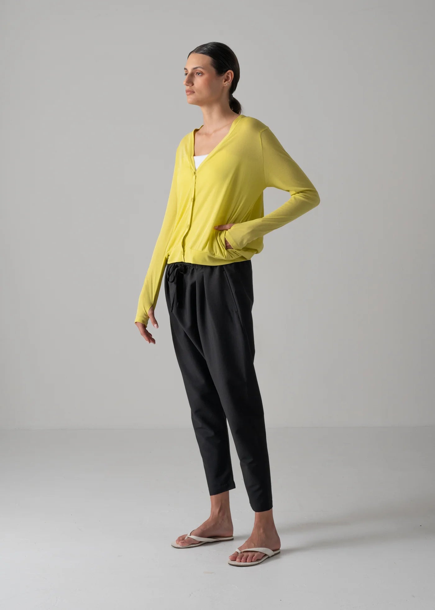 07 NADINE RAGLAN CARDIGAN / SUPER LIGHT COTTON JERSEY