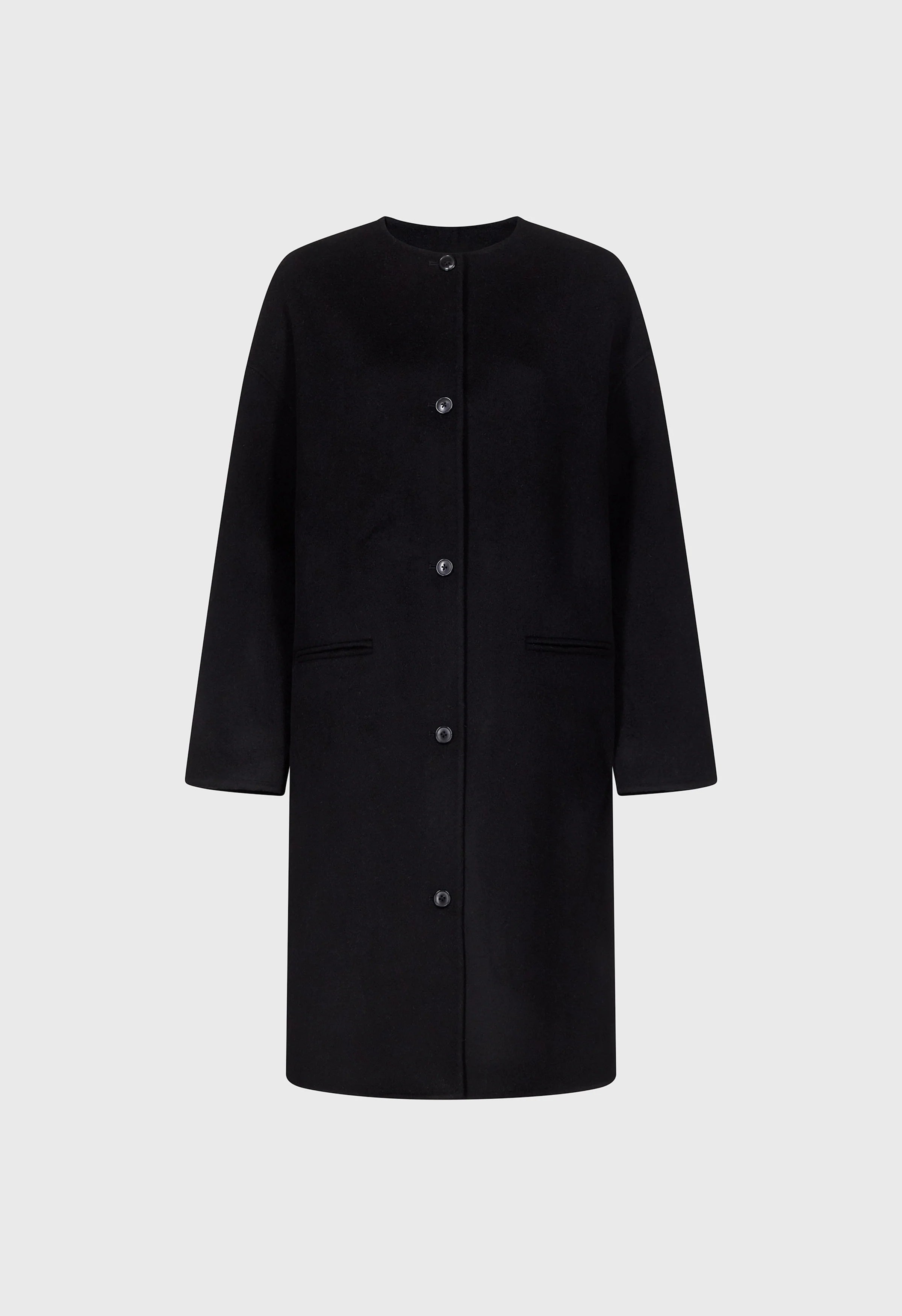 KERRY Wool Cashmere Drap Oval Coat