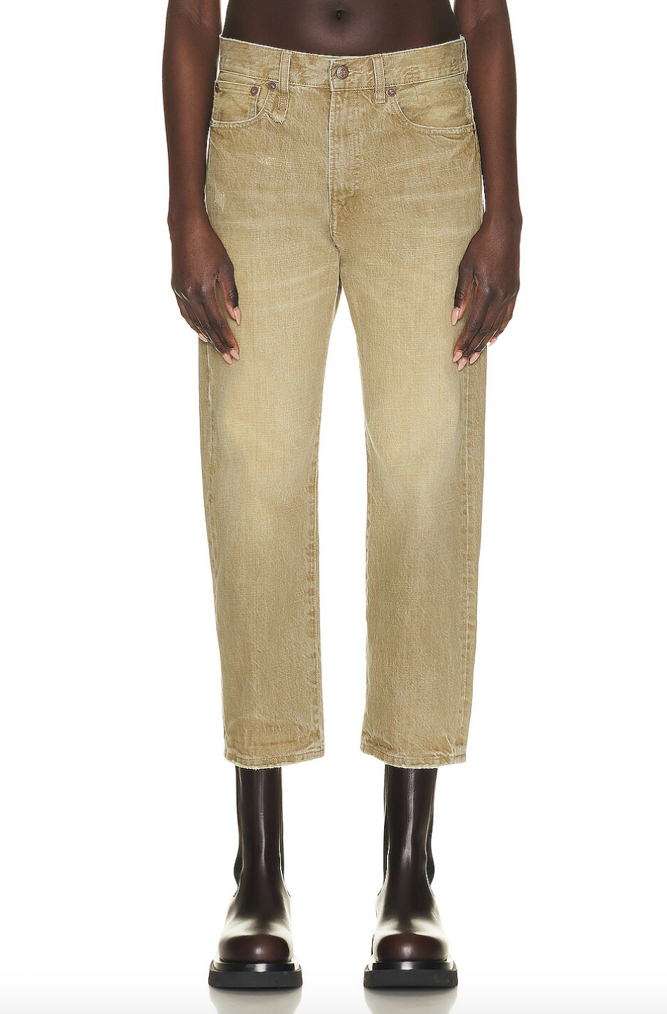 Boyfriend Jean in Moss Green